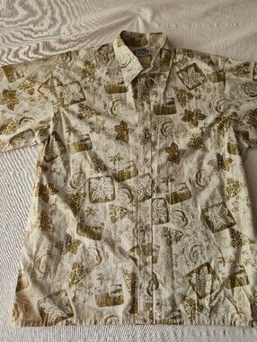 Ron Jon Surf Shop XL Vintage Hawaiian Shirt 100% Cotton Made in USA